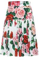 Thumbnail for your product : Dolce & Gabbana Floral-printed cotton skirt