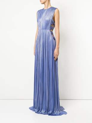 Maria Lucia Hohan pleated design cut out sides gown