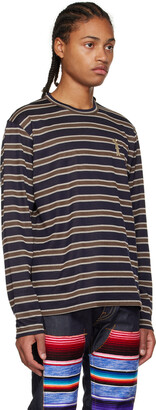 Junya Watanabe Navy & Brown Comme des Garçons Edition Long-Sleeve T-Shirt