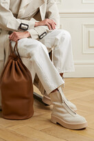 Thumbnail for your product : The Row Textured-nubuck Platform Ankle Boots - Beige - IT35.5