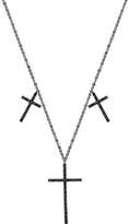 Thumbnail for your product : Lana Reckless 14K Black Gold Triple-Cross Necklace with Black Diamonds