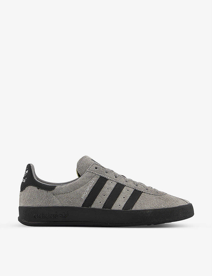 black suede adidas trainers
