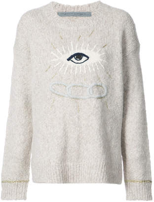 Raquel Allegra eye motif oversized sweater