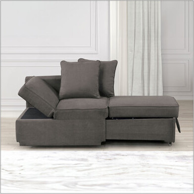 George Oliver Versatile Convertible Chair With Functional Storage And Stylish Pillows For Living Room