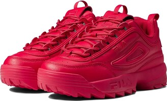 Fila Disruptor II Premium Fashion Sneaker Red Red Red) Women's Shoes