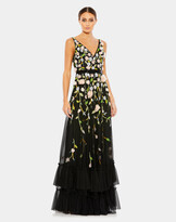Thumbnail for your product : Mac Duggal Embellished Sleeveless V Neck A Line Gown