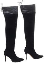 Thumbnail for your product : Manolo Blahnik Black Suede Boots
