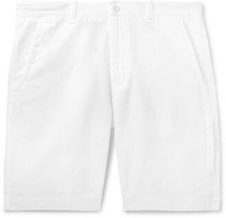 Aspesi Slim-Fit Cotton And Linen-Blend Twill Bermuda Shorts