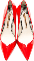 Thumbnail for your product : Webster Sophia Red Patent Leather Lyla Text Heel Pumps