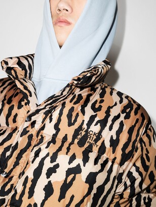 Wacko Maria X NANGA Leopard Print Padded Jacket