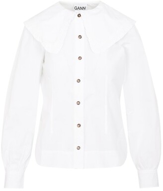 Ganni White Women's Tops | Shop the world's largest collection of 