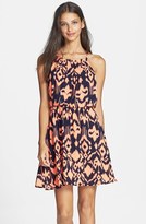 Thumbnail for your product : Collective Concepts Print Blouson Fit & Flare Dress