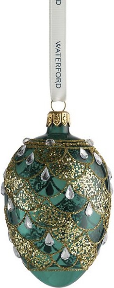 Waterford Holiday Heirlooms Oval Ornament in Green