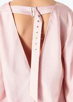 Thumbnail for your product : Tibi Mendini Twill V-Neck Buckle Back Top