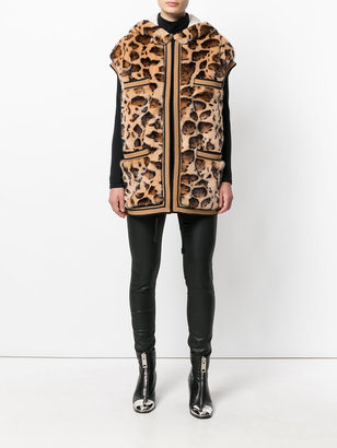 Dolce & Gabbana leopard print faux fur gilet