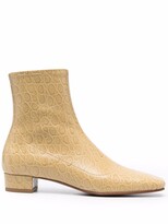 Thumbnail for your product : BY FAR Este ostrich-effect ankle boots