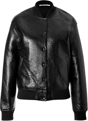 Alexander Wang T BY Leather Varsity Jacket
