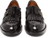 Thumbnail for your product : Givenchy Fringed Patent Leather Loafers - Mens - Black