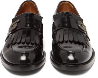 Givenchy Fringed Patent Leather Loafers - Mens - Black