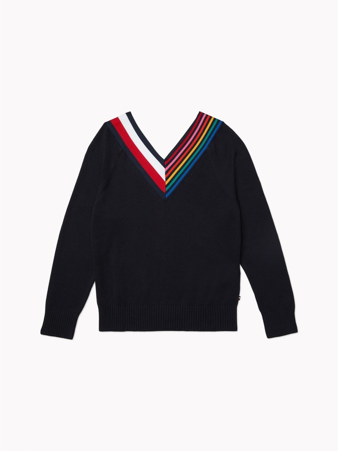 rainbow black sweater