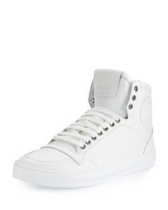 Versace Leather High-Top Sneaker