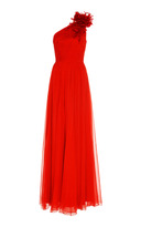 Thumbnail for your product : Andrew Gn One Shoulder Flower Gown