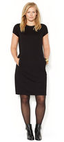 Thumbnail for your product : Lauren Ralph Lauren Plus Faux Leather Trimmed Dress
