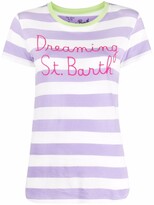 Thumbnail for your product : MC2 Saint Barth embroidered-logo striped T-shirt