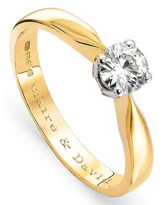 Marisota Moissanite Personalised 1/2 Carat Ring