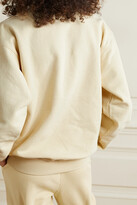 Thumbnail for your product : Sporty & Rich Wellness Embroidered Cotton-jersey Sweatshirt - Yellow