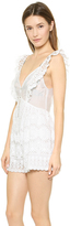 Thumbnail for your product : Zimmermann Porcelain Embroidery Romper