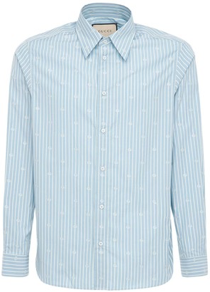 Gucci Symbols fil coupe Oxford shirt - ShopStyle