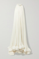 Thumbnail for your product : Lanvin Ruffled Charmeuse Gown - Off-white