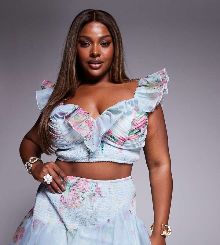 W FACE SHIRRING CROPPED TOPS w face shirring cropped tops – TENDER.S