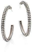Thumbnail for your product : John Hardy Dot Medium Sterling Silver Hoop Earrings