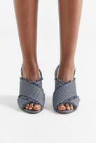 Thumbnail for your product : Urban Outfitters Striped Denim Fringe Heel