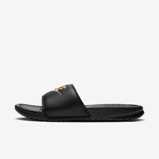 mens gold slides