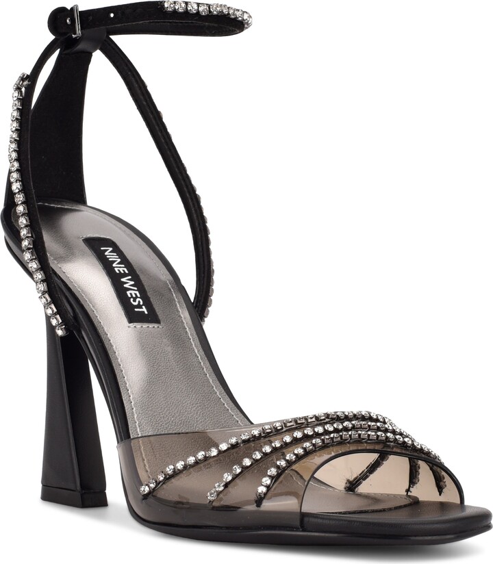 Black Gold Ankle Strap Heels | ShopStyle