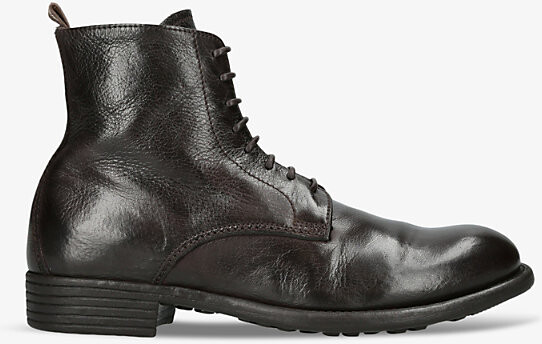 Officine Creative Womens Dark Brown Calixte Lace-Up Leather Ankle Boots Eur 38.5 / 5.5 Uk Women