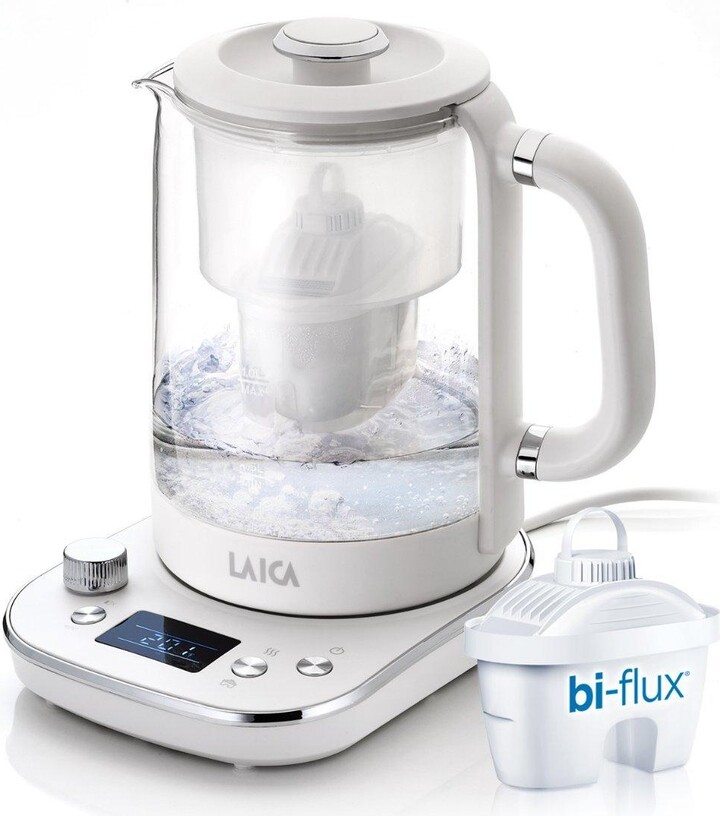 LAICA ISEO Water Filter Kettle, 1.5L, 7 Temp Settings & Warm Function