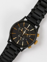 Thumbnail for your product : Nixon Sentry 42mm Chronograph Analogue Watch in Black & Gold