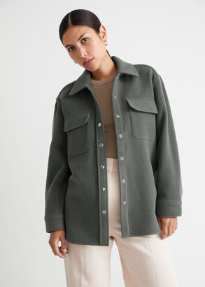 Oversized wool overshirt Clearance