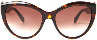 Alexander McQueen Tortoiseshell-Look AM 0003 Cat Eye Sunglasses