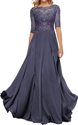 Women's Boho Lace Maxi Dress - V-Neck Ruffle Long Dress For Weddings & Formal Events