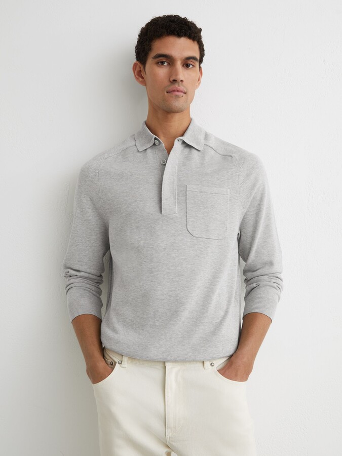 Reiss Cotton Concealed-placket Polo Shirt