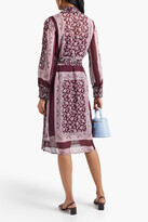 Thumbnail for your product : Antik Batik Ilana belted floral-print silk-georgette dress