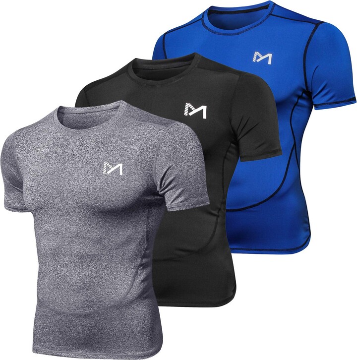 Sport Shirt Long Sleeve T-Shirt Gym Tee for Fitness Workout Jogging MEETYOO Men’s Running Tops 