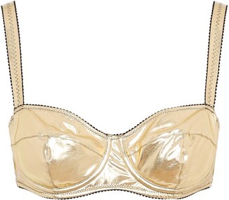 We Are We Wear Fuller Bust poly blend non padded balconette bra with logo  detail in pink - PINK