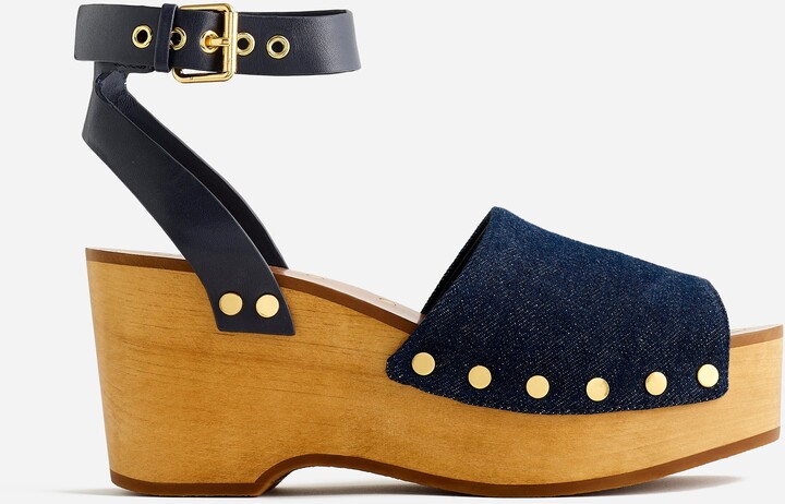 Denim Wedge Sandals ShopStyle CA