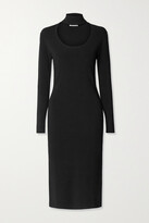 Thumbnail for your product : Ninety Percent + Net Sustain Cutout Stretch-knit Turtleneck Midi Dress